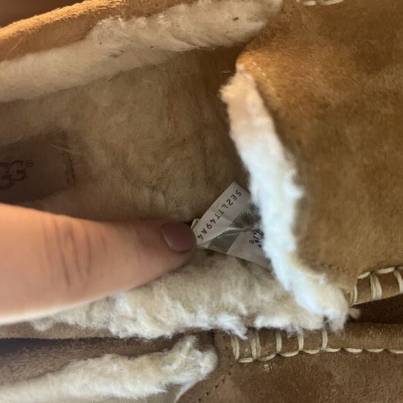 UGG slippers shoes Womens 8 beige Ansley chestnut moccasin house shoe comfort - Picture 11 of 12
